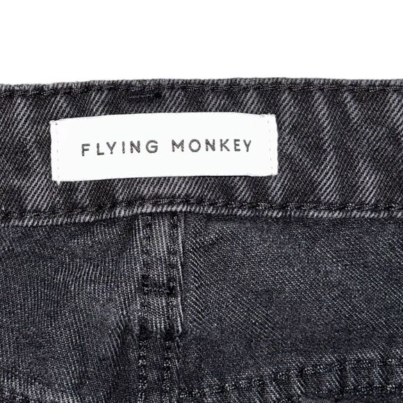 Flying Monkey Distressed High Rise Ankle Straight Jeans Size 24 - Picture 3 of 8